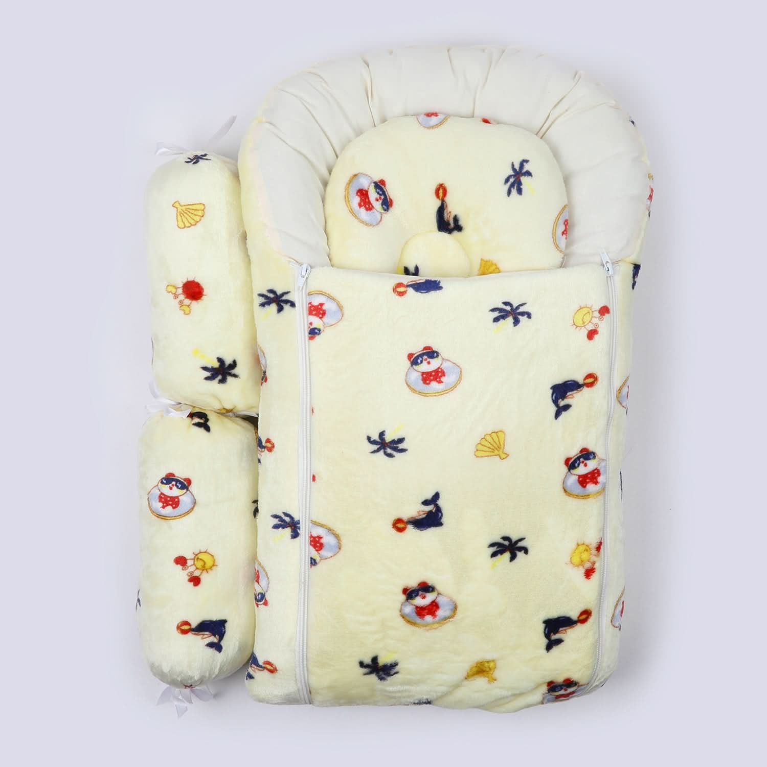 Baby Carry Nest Fancy 8pcs Set - Lemon, Newborn Gift Set, Chase Value, Chase Value