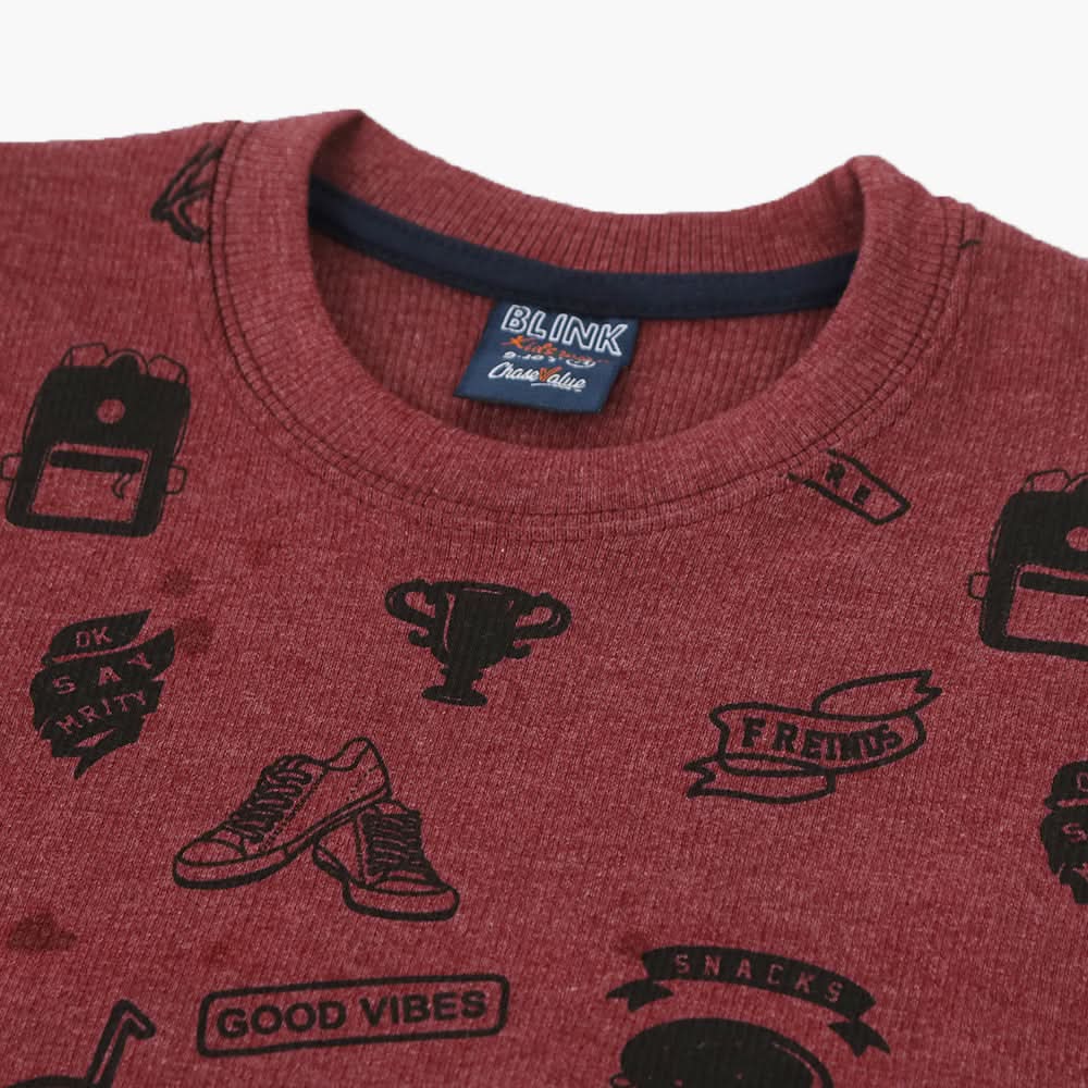 Boys Sweatshirt - Maroon, Boys Hoodies & Sweat Shirts, Chase Value, Chase Value
