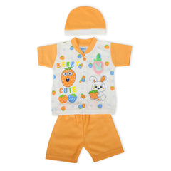Newborn Boys Half Sleeves Suit - Peach