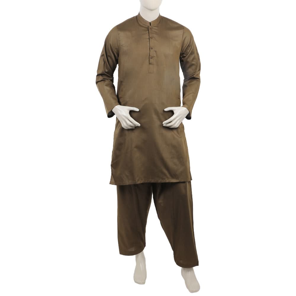 Men's Kurta Shalwar Suit - Olive Brown, Men's Shalwar Kameez, Chase Value, Chase Value