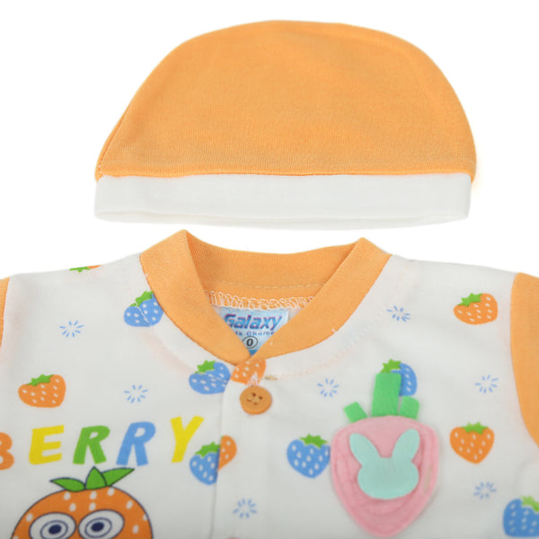 Newborn Boys Half Sleeves Suit - Peach