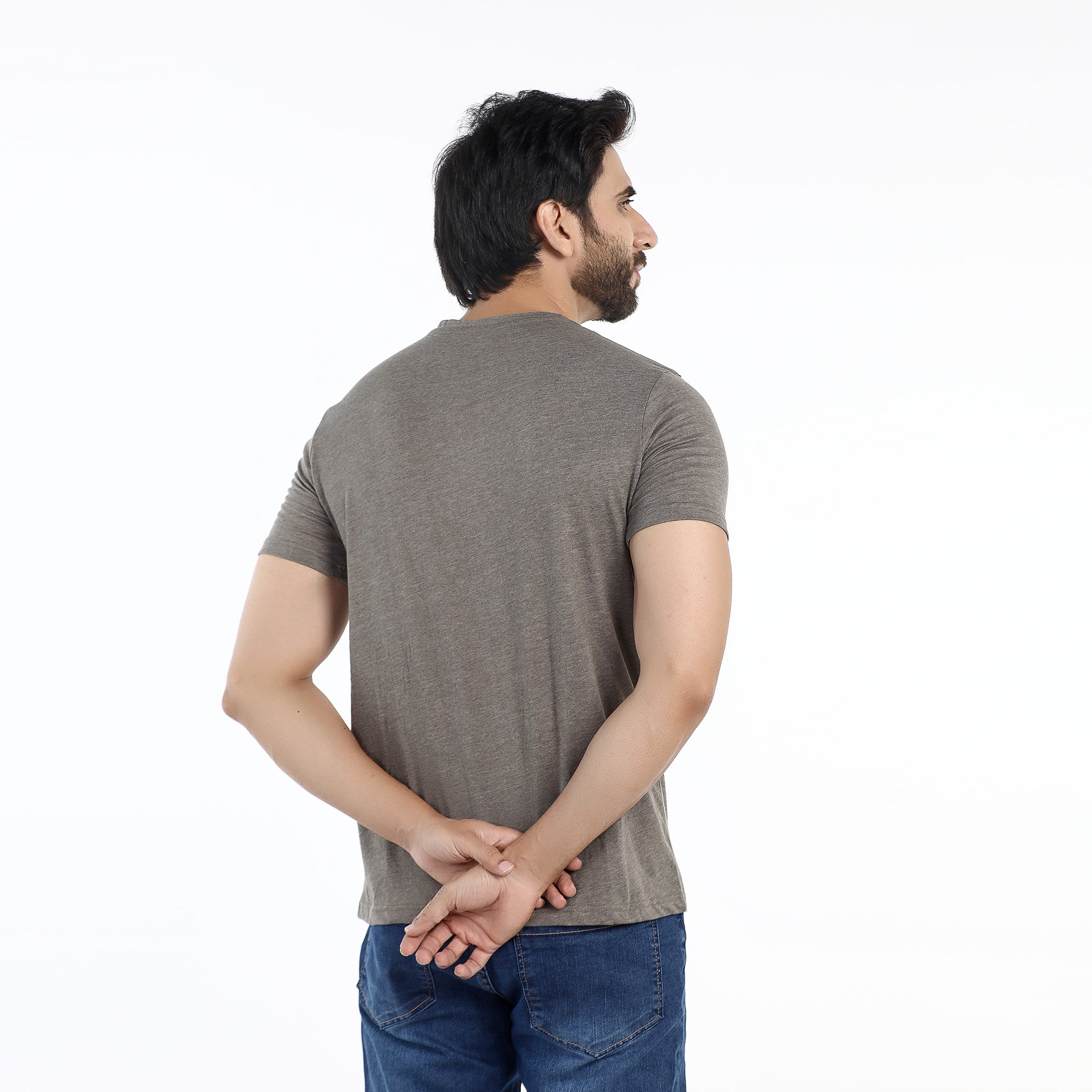 Valuable Men's Half Sleeves T-Shirt -Grey, Men's T-Shirts & Polos, Chase Value, Chase Value