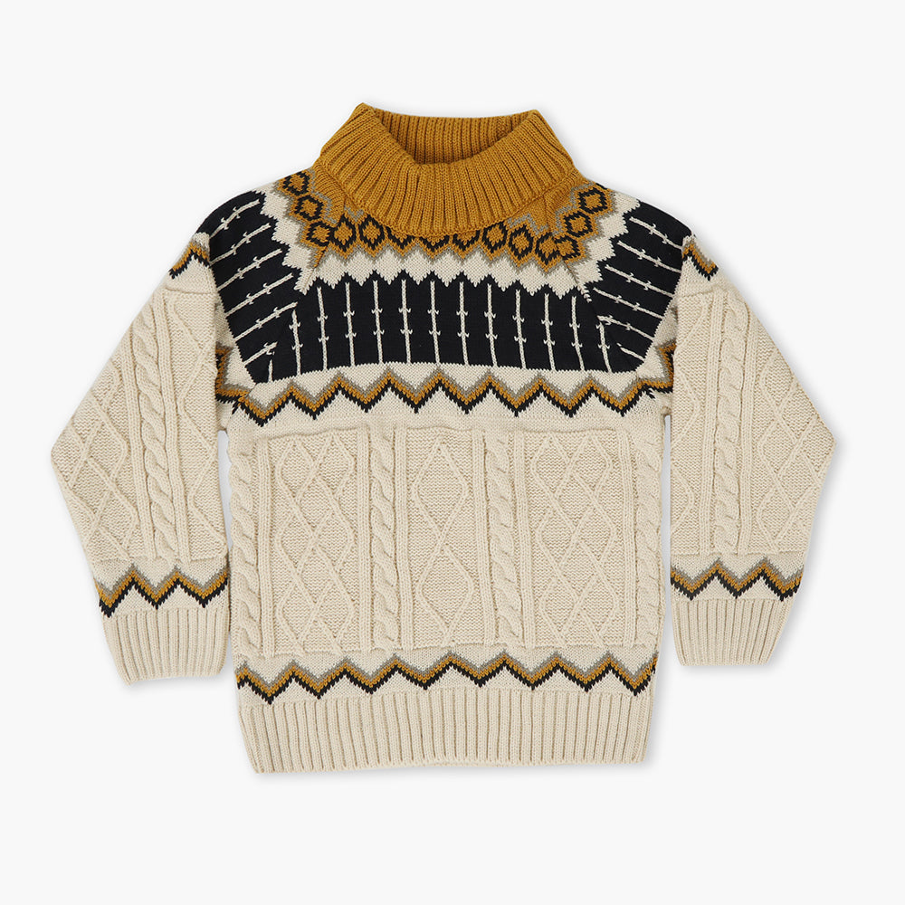 Eminent Boys Crew Neck Sweater - Ecru, Boys Sweaters, Eminent, Chase Value