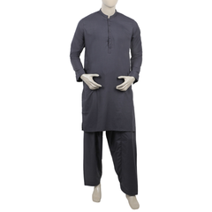 Men's Fancy Shalwar Suit - Charcoal