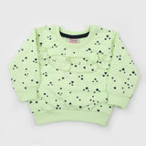 Newborn Girls Full Sleeves T-Shirt - Green, Newborn Girls T-Shirts, Chase Value, Chase Value