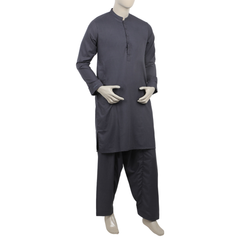 Men's Fancy Shalwar Suit - Charcoal