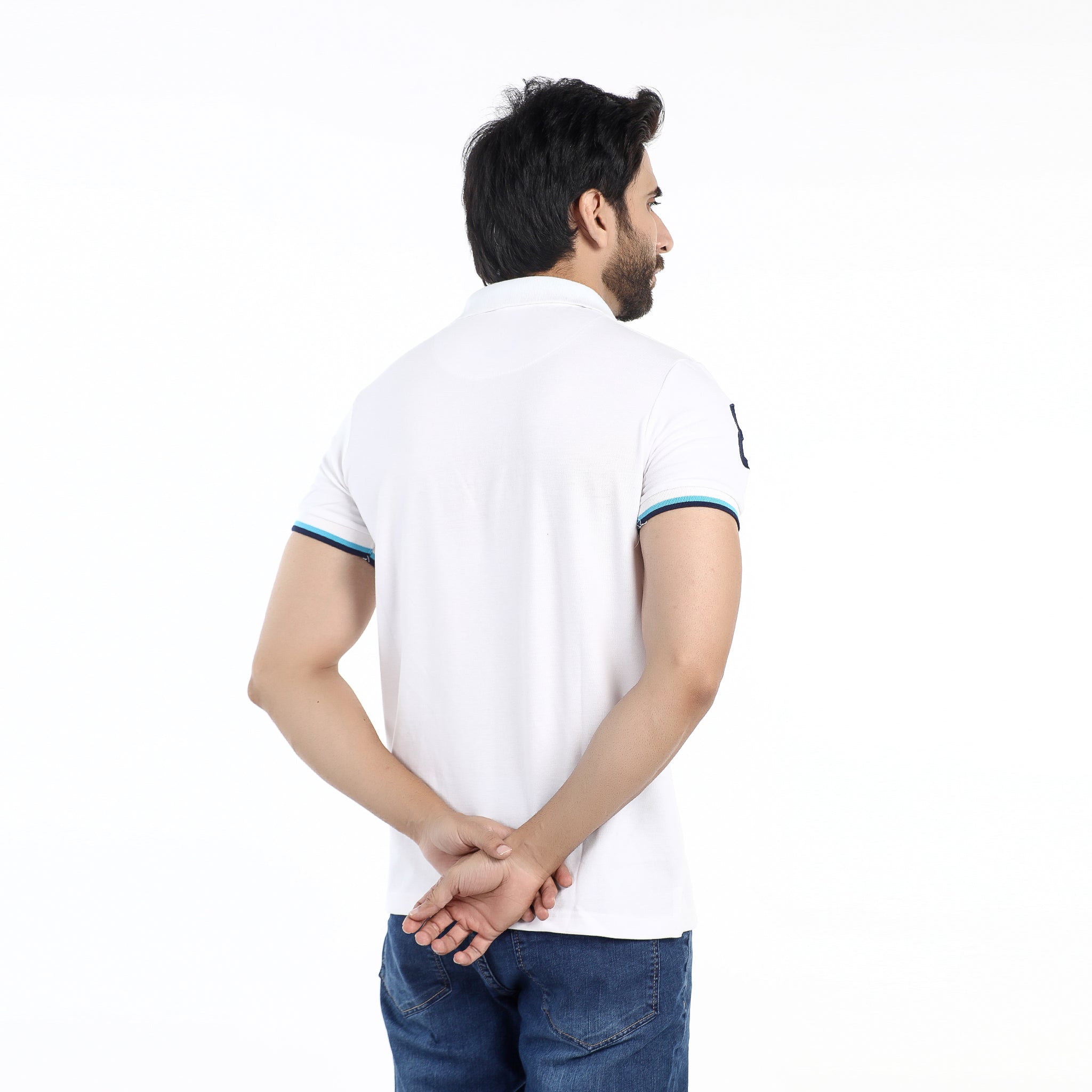 Men's Half Sleeves Polo T-Shirt - White, Men's T-Shirts & Polos, Chase Value, Chase Value