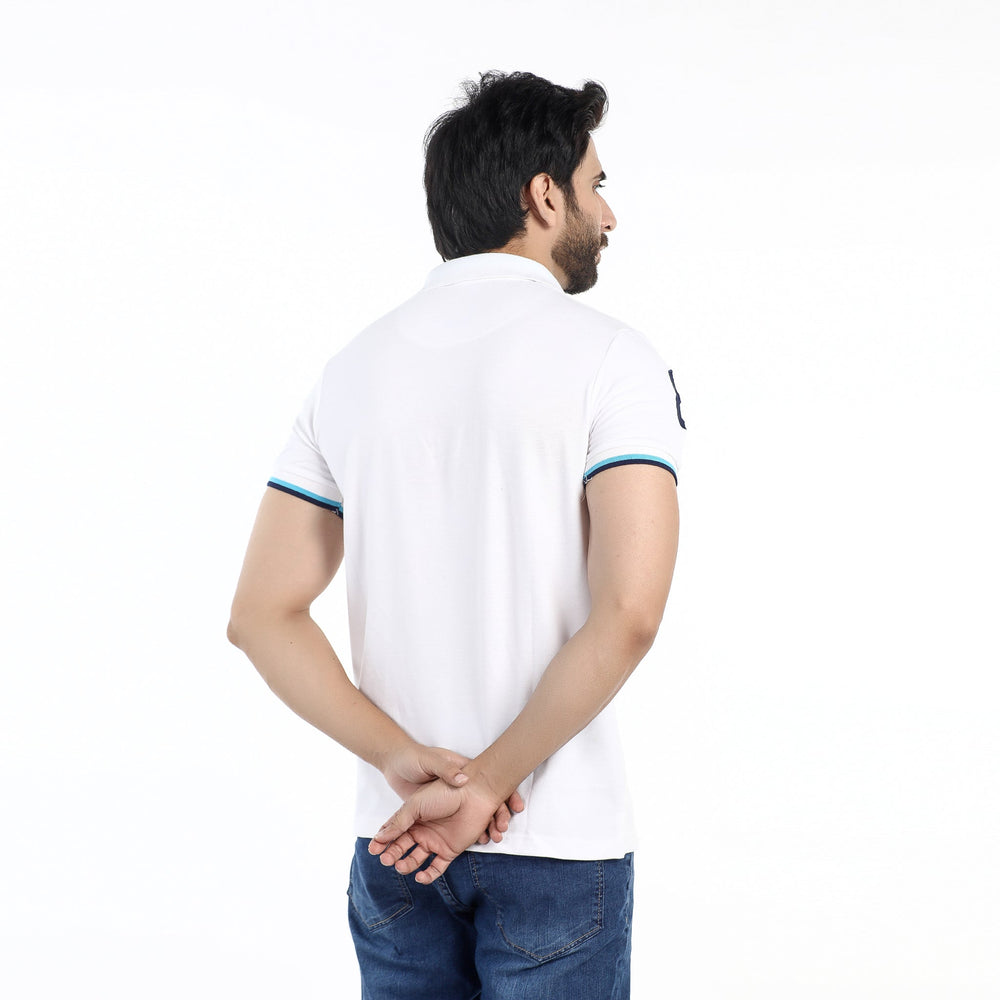 Men's Half Sleeves Polo T-Shirt - White, Men's T-Shirts & Polos, Chase Value, Chase Value