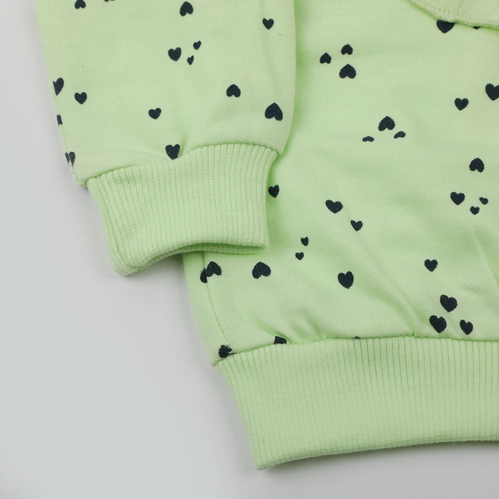 Newborn Girls Full Sleeves T-Shirt - Green, Newborn Girls T-Shirts, Chase Value, Chase Value