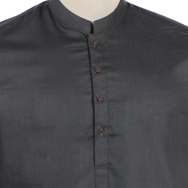 Men's Kurta Shalwar Suit - Charcoal