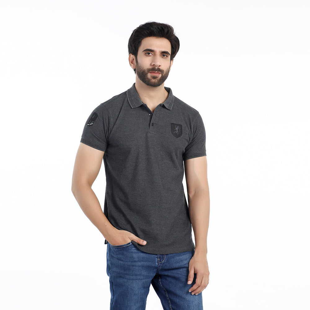 Men's Half Sleeves Polo T-Shirt - Steel Blue, Men's T-Shirts & Polos, Chase Value, Chase Value