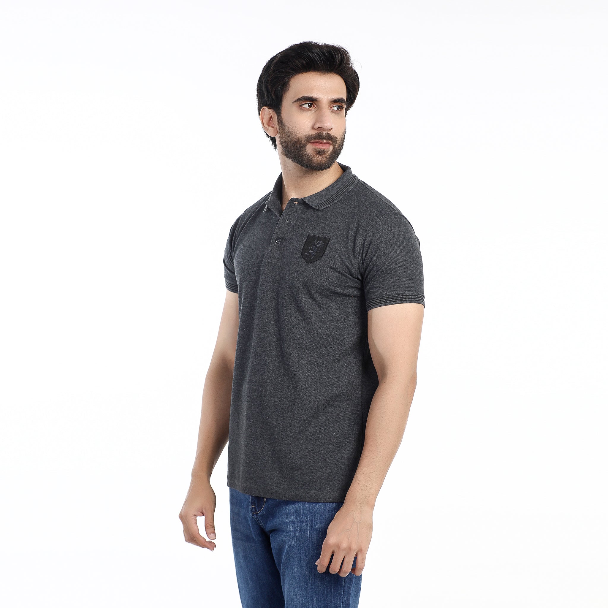 Men's Half Sleeves Polo T-Shirt - Steel Blue, Men's T-Shirts & Polos, Chase Value, Chase Value