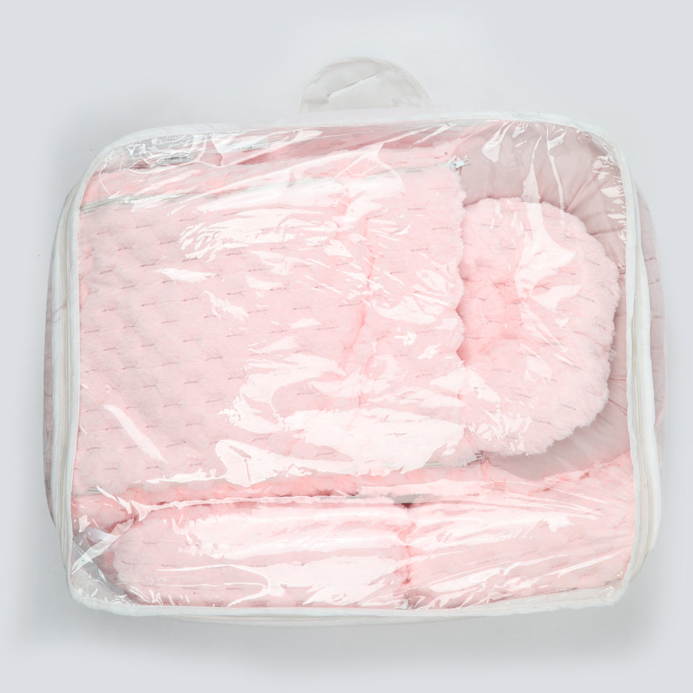 Baby Carry Nest Fancy 7pcs Set - Pink, Newborn Gift Set, Chase Value, Chase Value