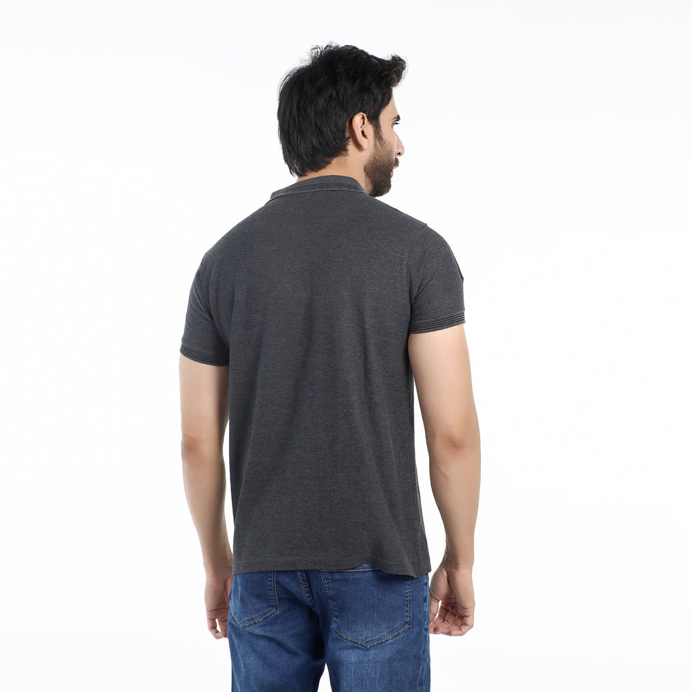 Men's Half Sleeves Polo T-Shirt - Steel Blue, Men's T-Shirts & Polos, Chase Value, Chase Value