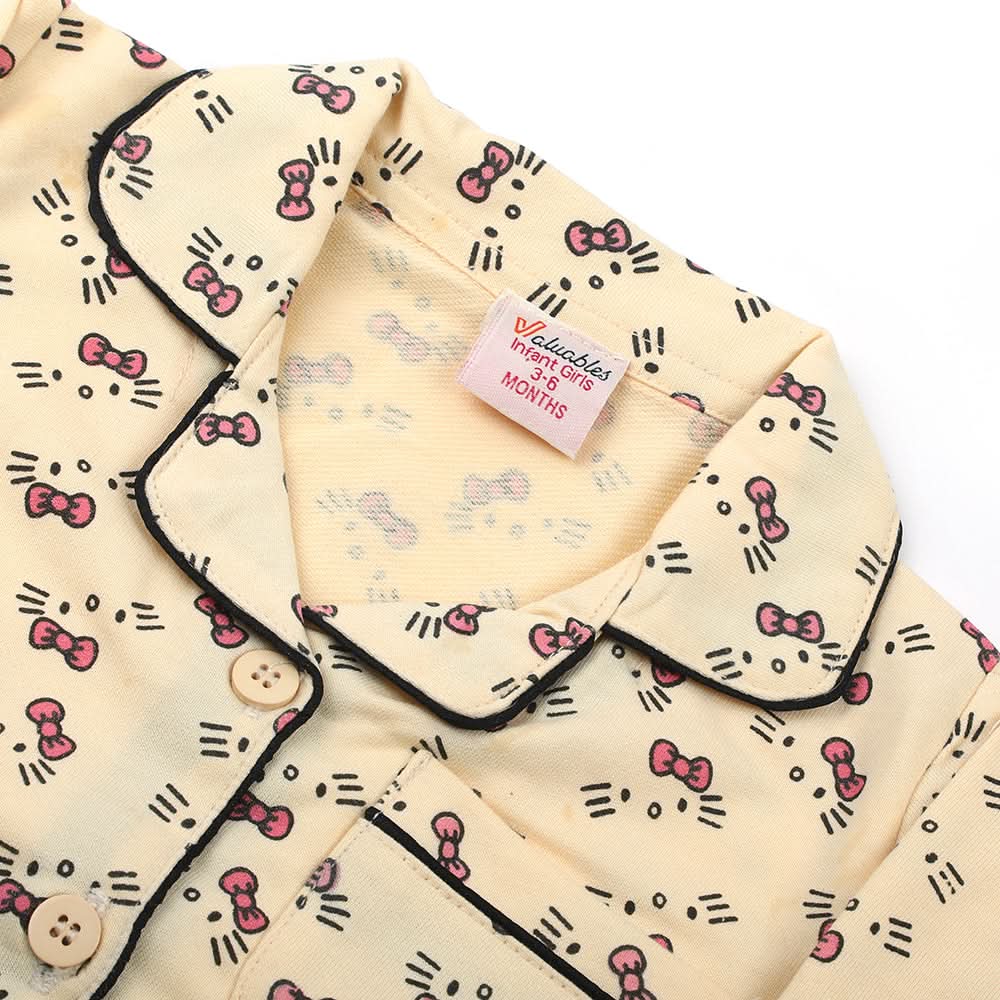 Newborn Girls Ful Sleeves Night Suit - Fawn, Newborn Girls Sets & Suits, Chase Value, Chase Value