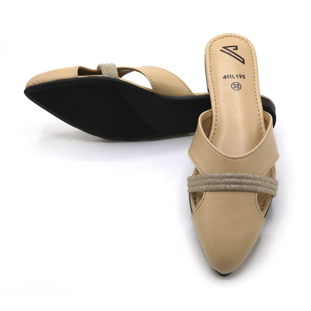 Valuable Women's Backless Pump - Fawn, Women Backless Pumps, Chase Value, Chase Value