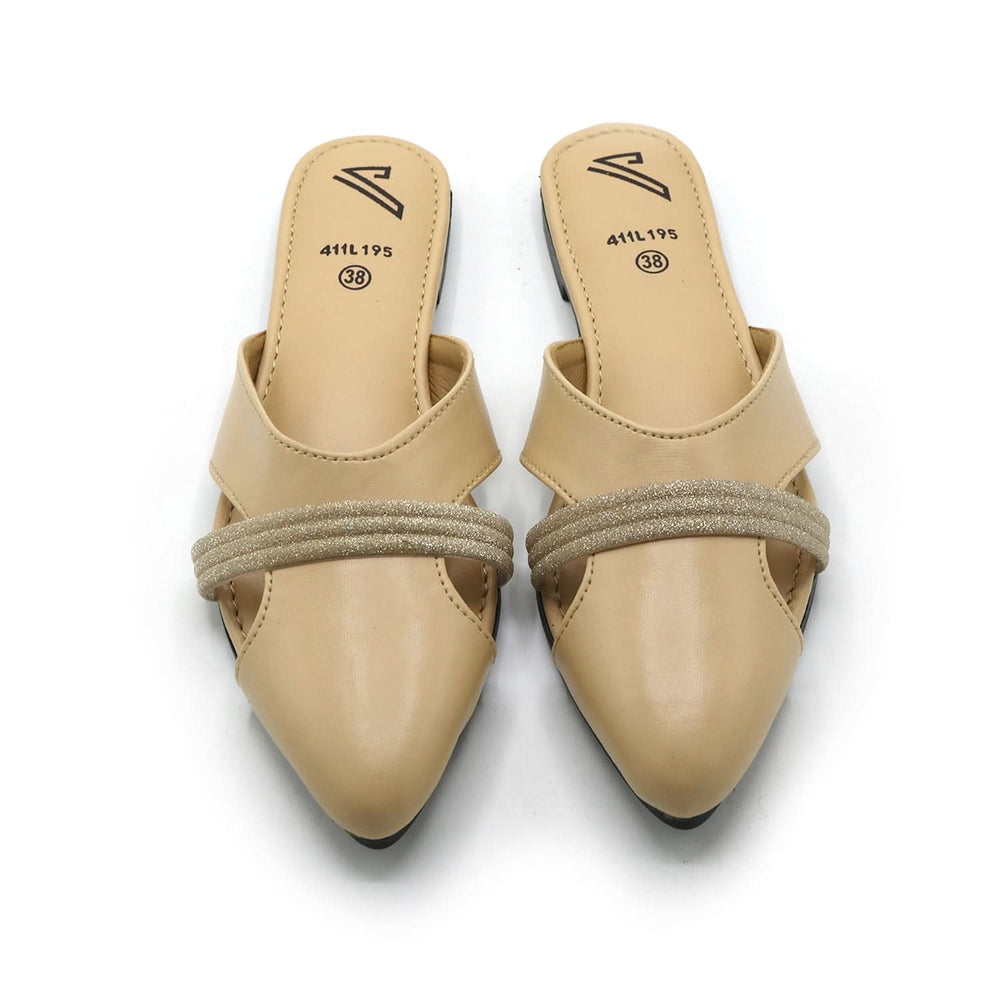 Valuable Women's Backless Pump - Fawn, Women Backless Pumps, Chase Value, Chase Value