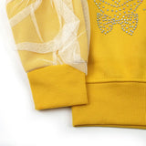 Girls Full Sleeves Sweatshirt - Yellow, Girls Hoodies & Sweat Shirts, Chase Value, Chase Value