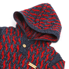 Newborn Boys Sweater Suit - Blue & Red