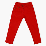 Girls Denim Pant - Red, Girls Pants & Capri, Chase Value, Chase Value