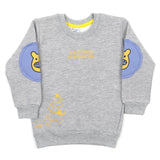 Boys Full Sleeves Round Neck T-Shirt - Light Grey, Boys Hoodies & Sweat Shirts, Chase Value, Chase Value