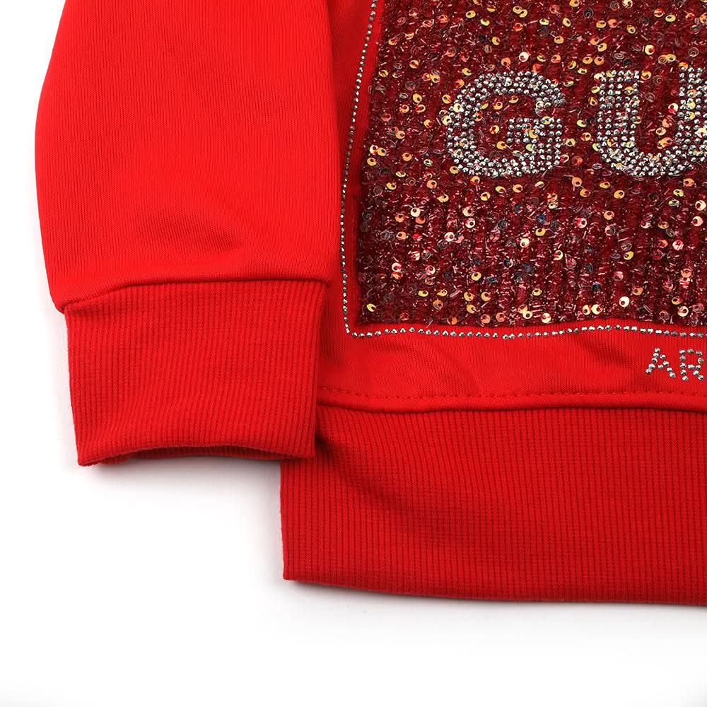 Girls Full Sleeves Sweatshirt - Red, Girls Hoodies & Sweat Shirts, Chase Value, Chase Value