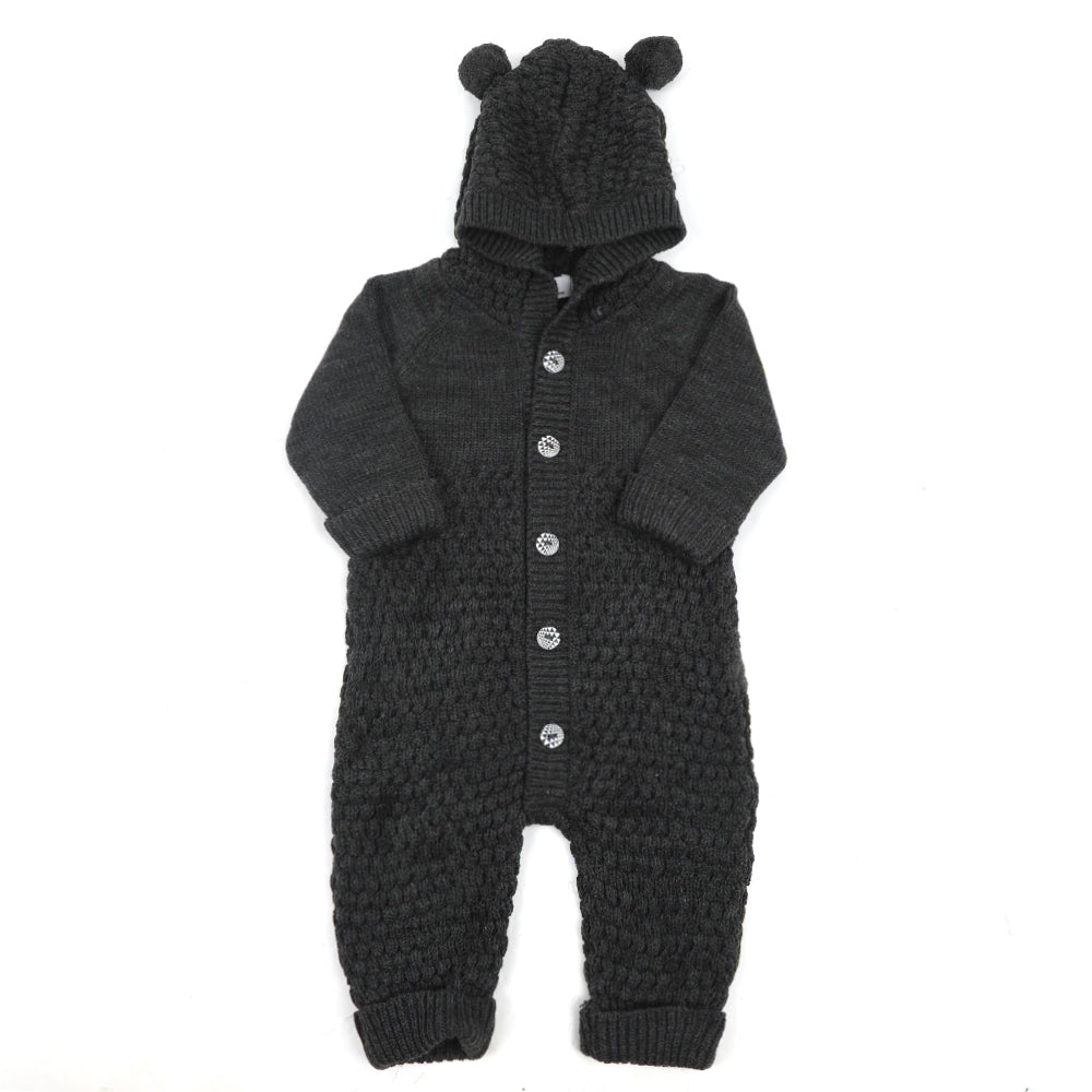 Newborn Boys Full Sleeves Rompers - Charcoal, Newborn Boys Rompers, Chase Value, Chase Value