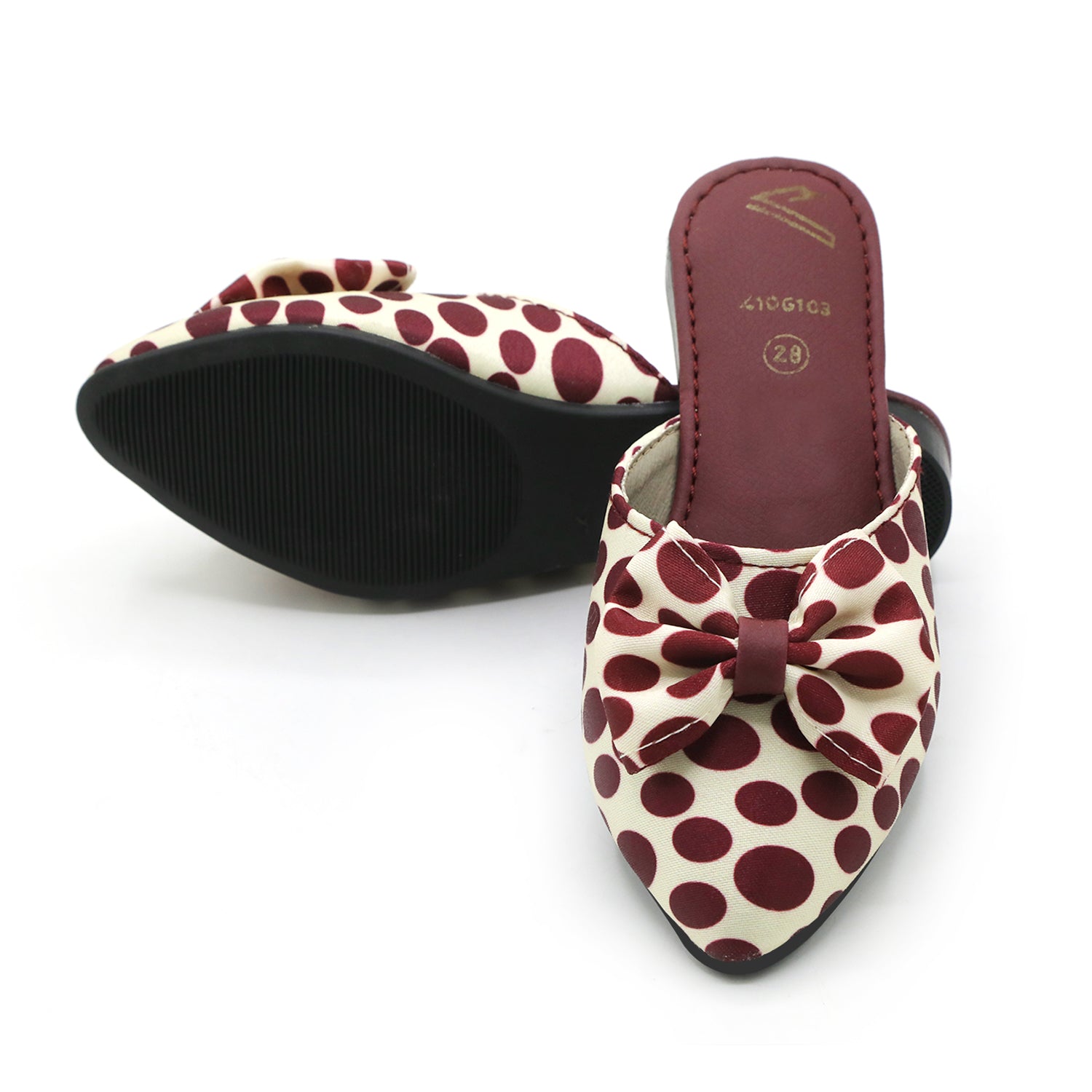 Girls Backless Pump - Maroon, Girls Backless Pump, Chase Value, Chase Value