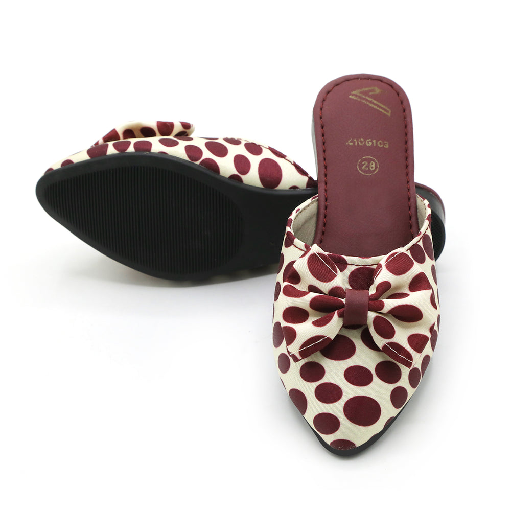 Girls Backless Pump - Maroon, Girls Backless Pump, Chase Value, Chase Value