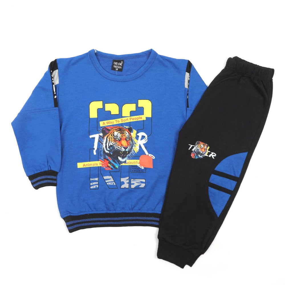 Boys Full Sleeves 3pcs Suit - Royal Blue, Boys Sets & Suits, Chase Value, Chase Value