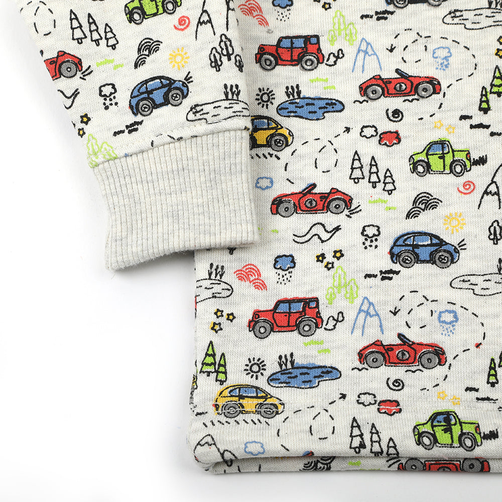 Eminent Newborn Boys Full Sleeves SweatShirt - Oatmeal, Newborn Boys Winterwear, Eminent, Chase Value