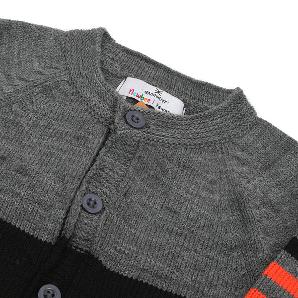 Newborn Boys Sweater Suit - Charcoal