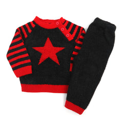 Eminent Newborn Boys Sweater Suits - Black & Maroon