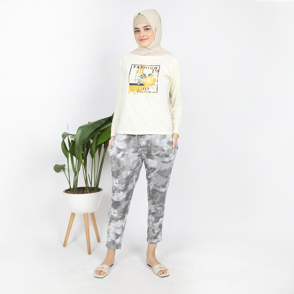 Women's Printed Trouser - Light Green, Women Pants & Tights, Chase Value, Chase Value