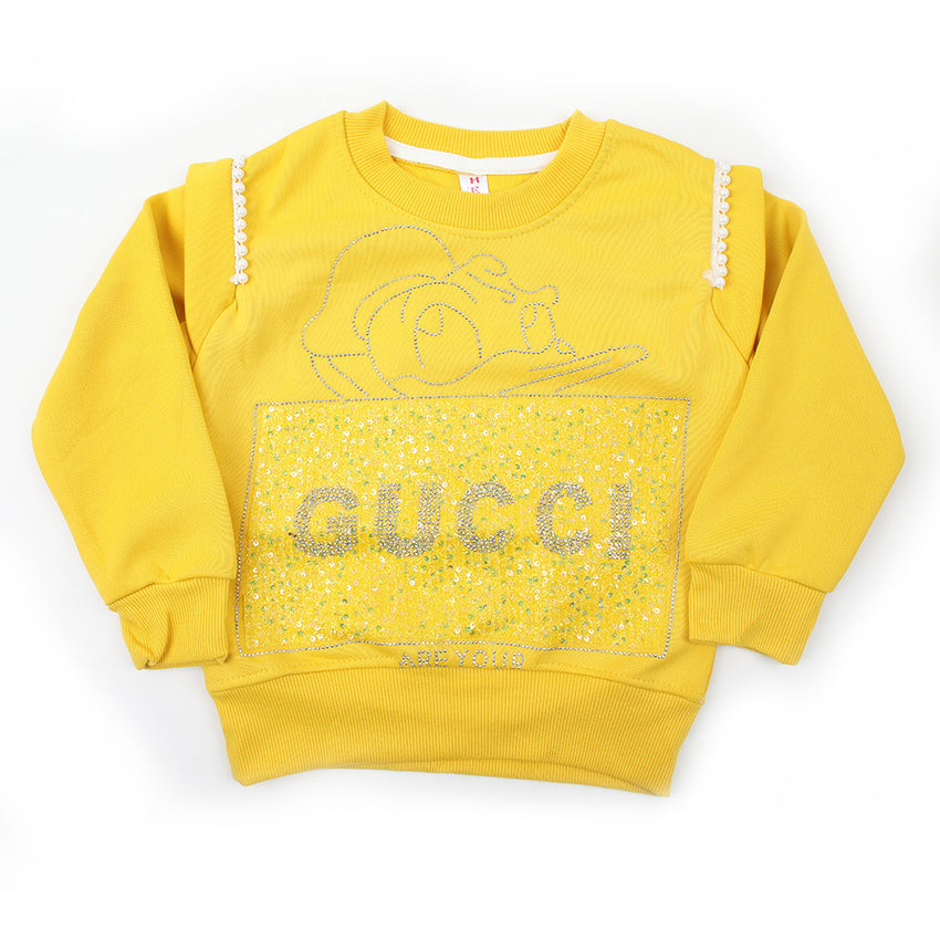 Girls Full Sleeves Sweatshirt - Yellow