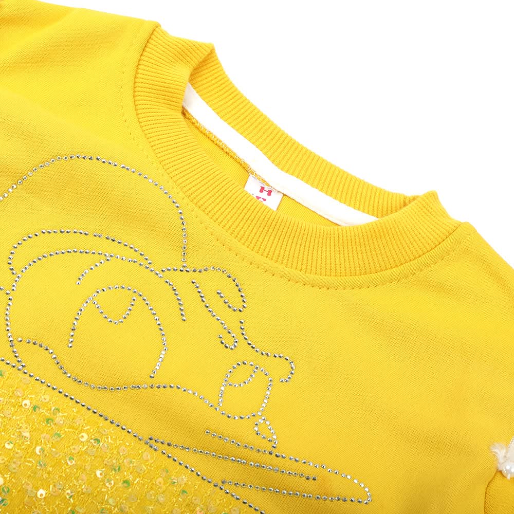 Girls Full Sleeves Sweatshirt - Yellow, Girls Hoodies & Sweat Shirts, Chase Value, Chase Value
