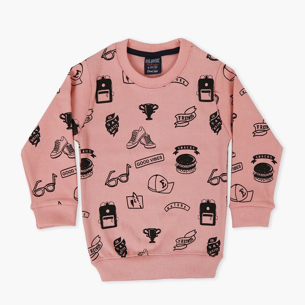 Boys Sweatshirt - Tea Pink, Boys Hoodies & Sweat Shirts, Chase Value, Chase Value