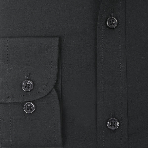 Eminent Men's Formal Plain Shirt - Black