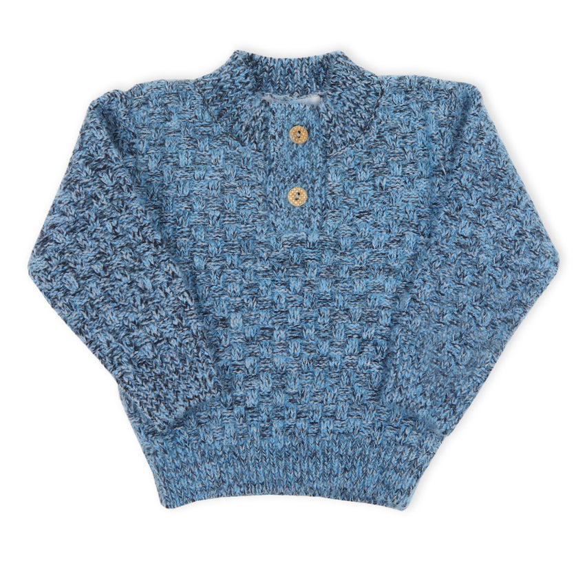 Eminent Newborn Boys Full Sleeves Sweater - Indigo Blue