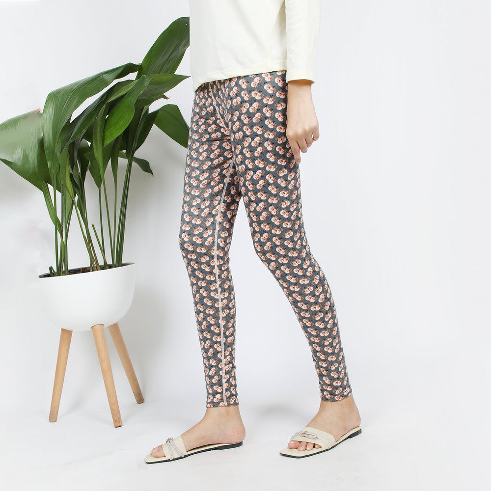Women's Printed Tight - Grey, Women Pants & Tights, Chase Value, Chase Value