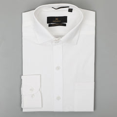 Eminent Men's Formal Plain Shirt - White