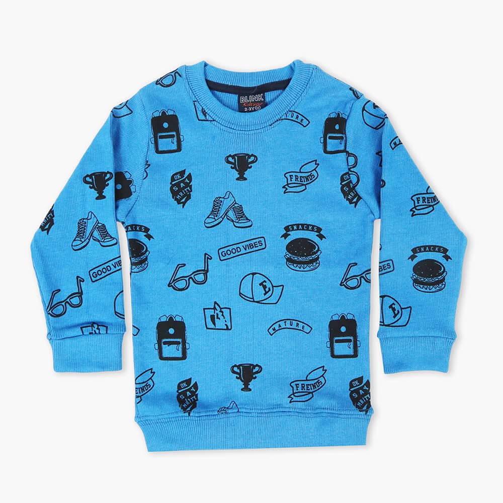 Boys Sweatshirt - Blue, Boys Hoodies & Sweat Shirts, Chase Value, Chase Value