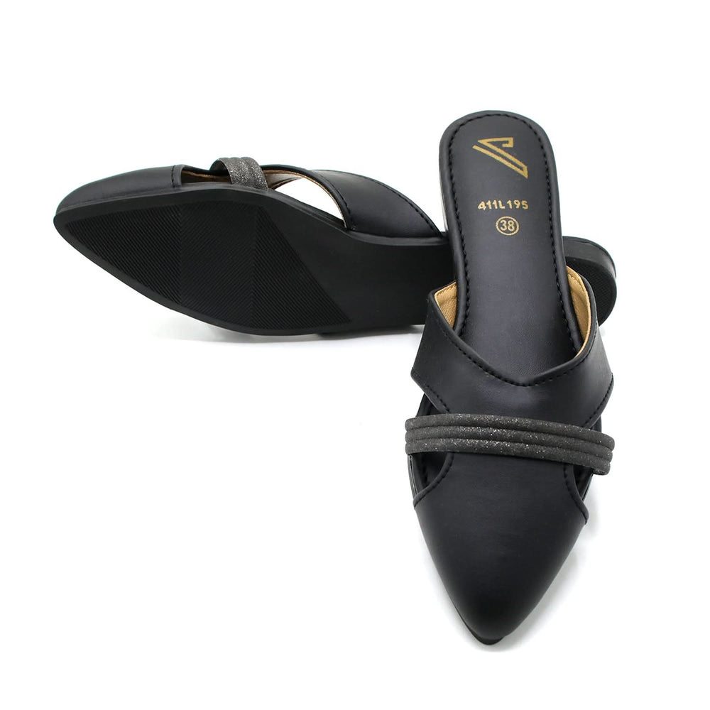 Valuable Women's Backless Pump - Black, Women Backless Pumps, Chase Value, Chase Value