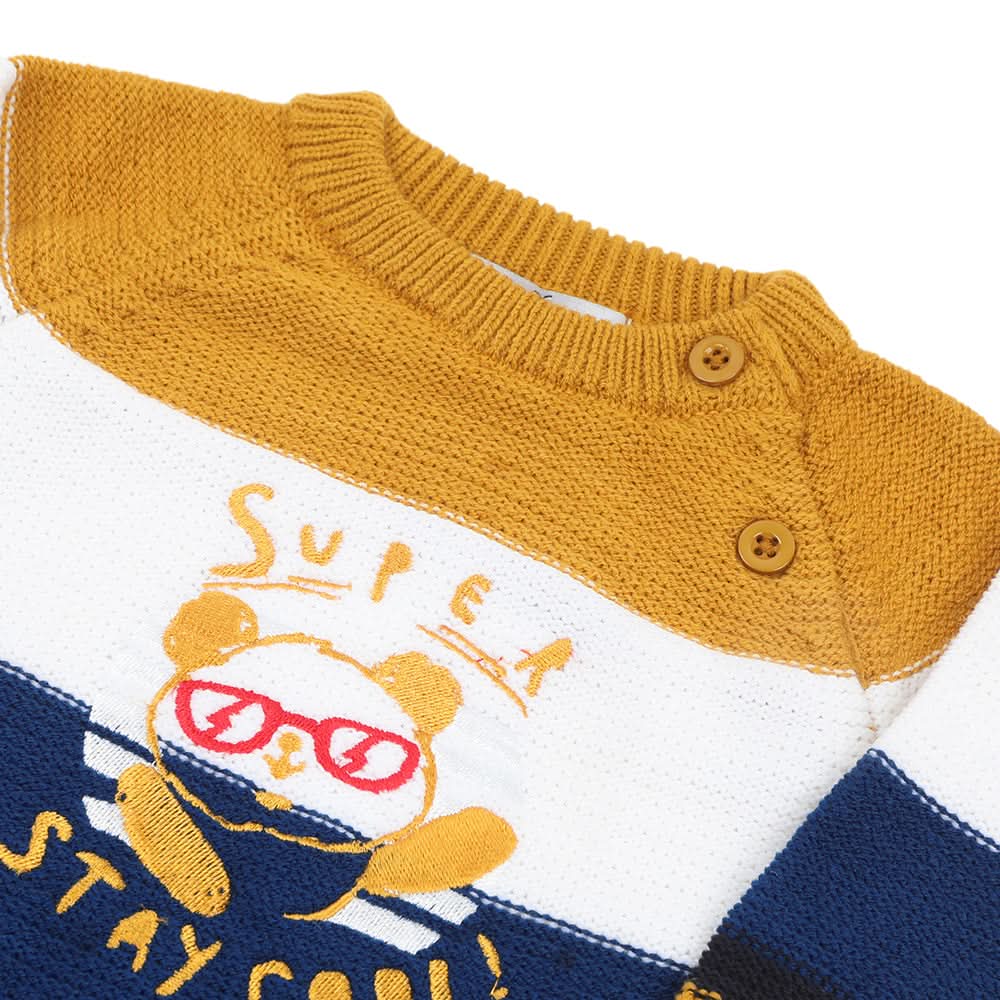 Newborn Boys Full Sleeves Rompers - Mustard & Black, Newborn Boys Rompers, Chase Value, Chase Value