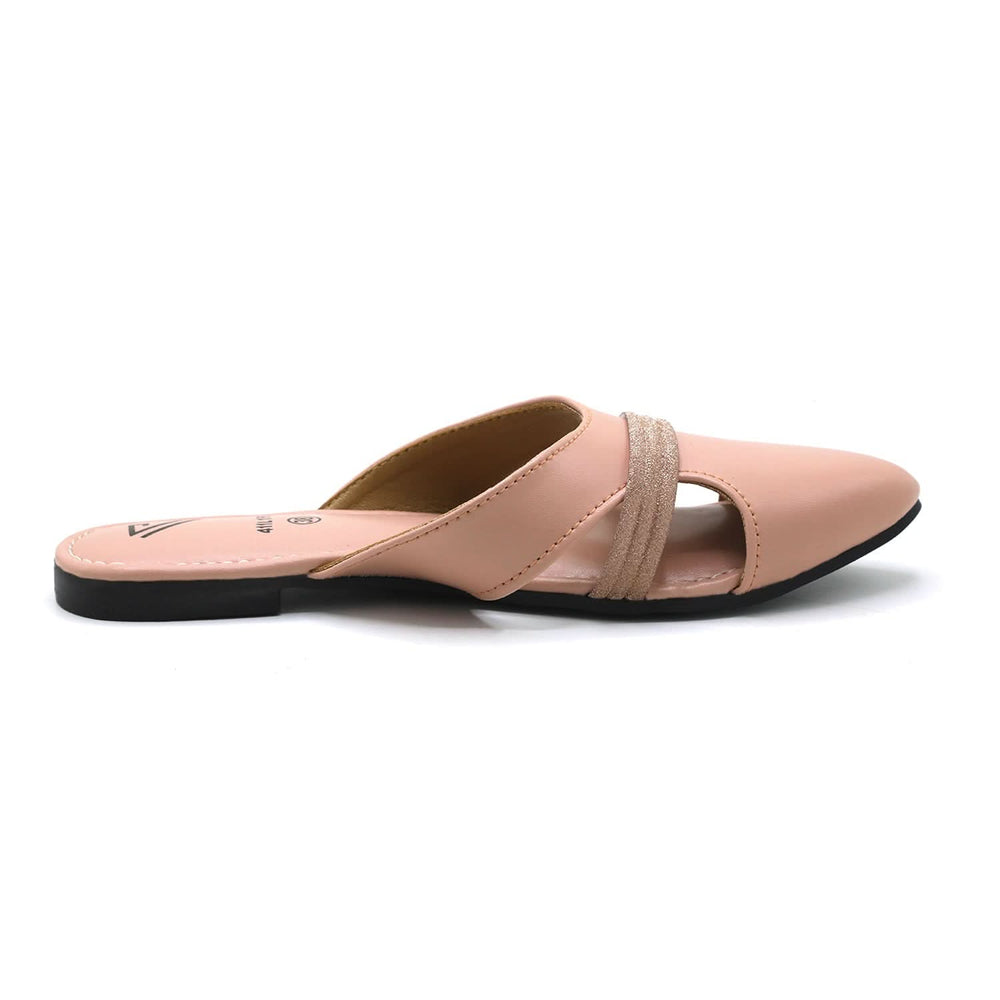 Valuable Women's Backless Pump - Peach, Women Backless Pumps, Chase Value, Chase Value