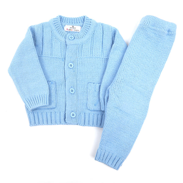 Eminent Newborn Boys Sweater Suit - Sky Blue