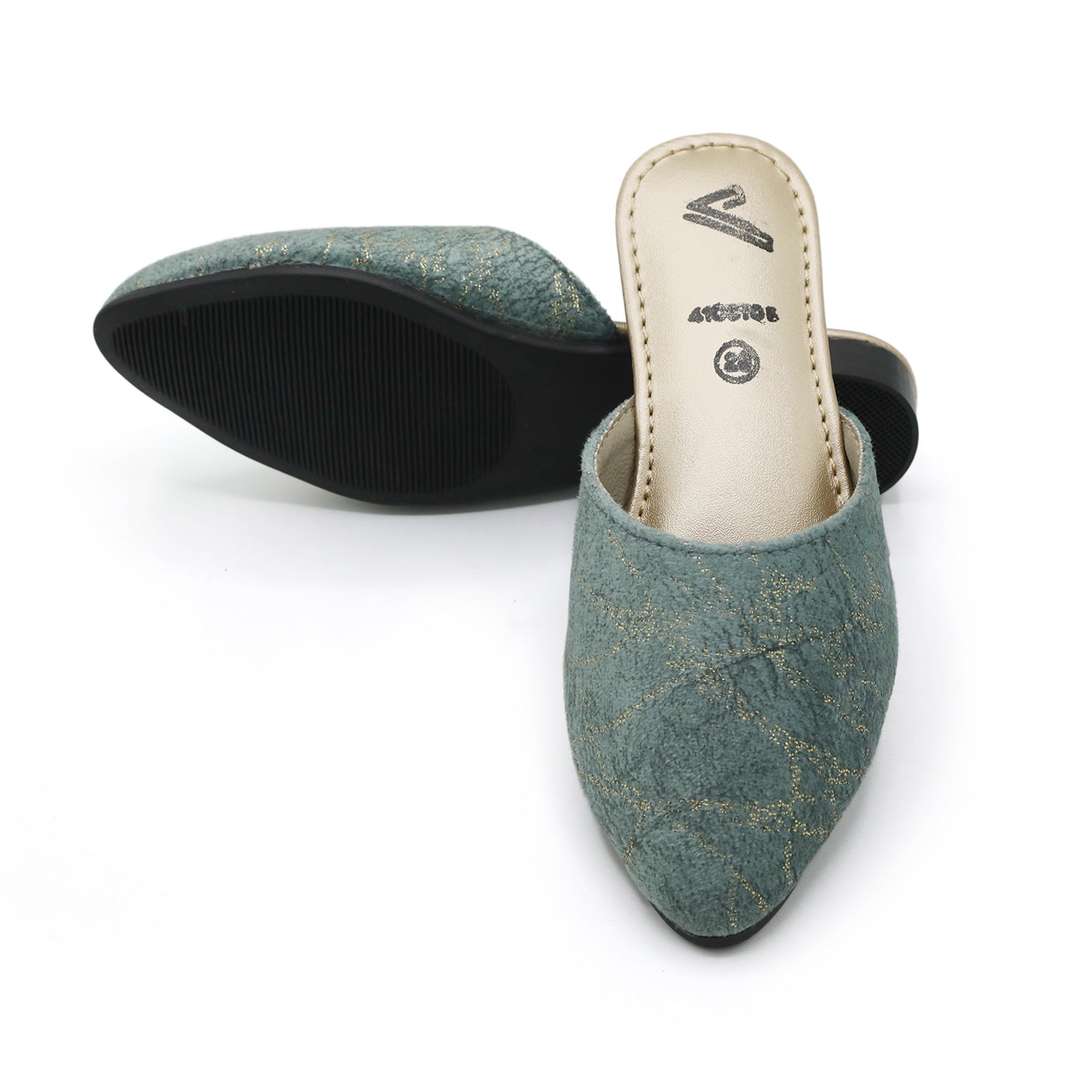 Girls Backless Pump - Light Green, Girls Backless Pump, Chase Value, Chase Value