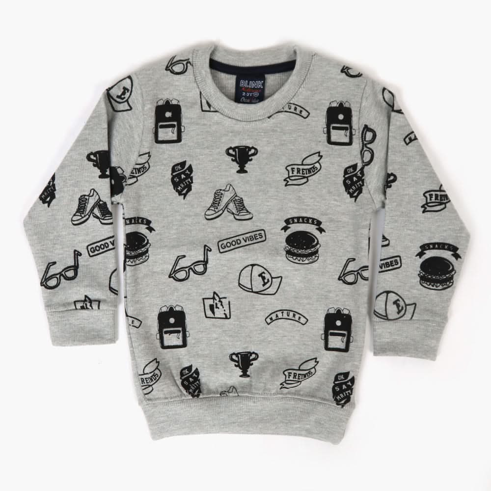Boys Sweatshirt - Grey, Boys Hoodies & Sweat Shirts, Chase Value, Chase Value