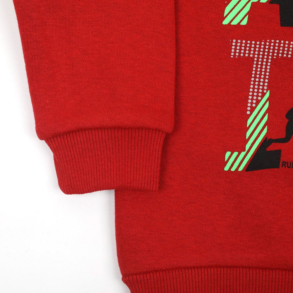 Boys Full Sleeves Round Neck SweatShirt - Red, Boys Hoodies & Sweat Shirts, Chase Value, Chase Value
