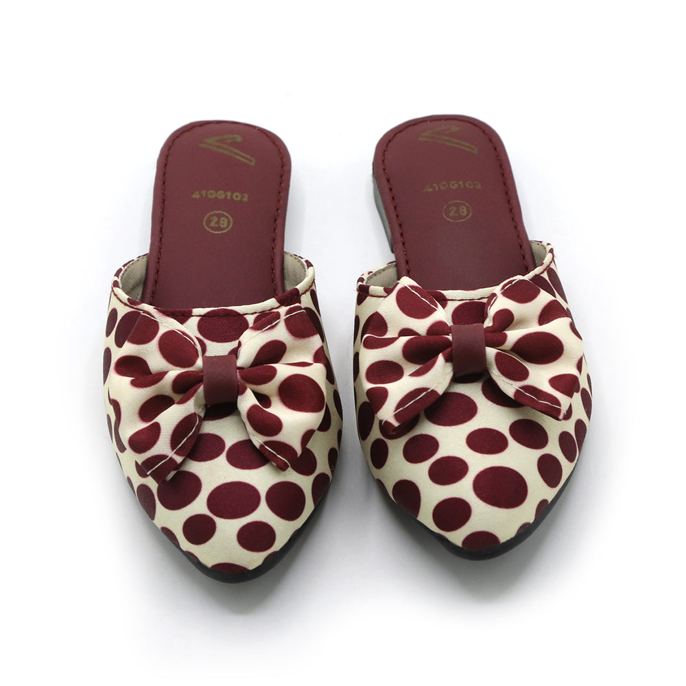 Girls Backless Pump - Maroon, Girls Backless Pump, Chase Value, Chase Value